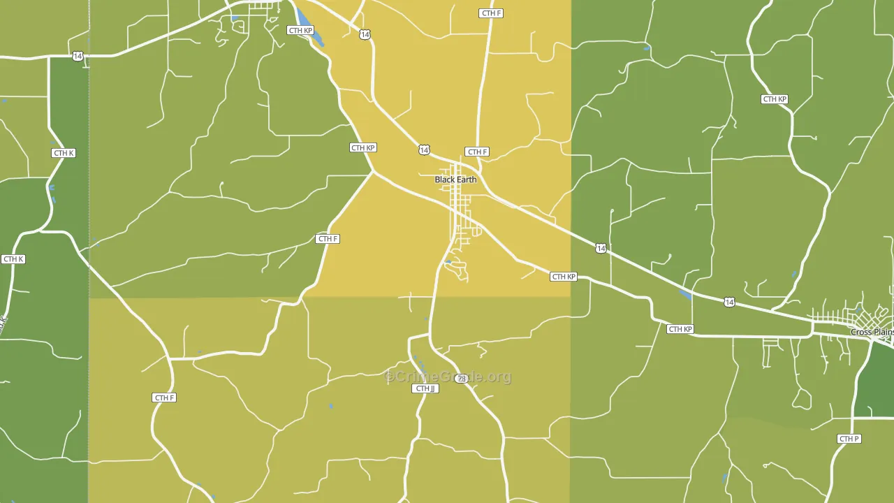 53515, WI Map of Drug-Related Crime Rates