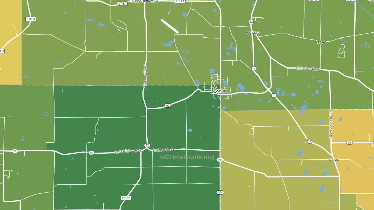 53521, WI Map of Drug-Related Crime Rates