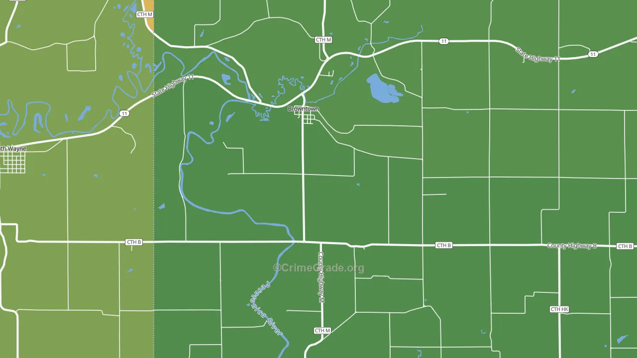 53522, WI Map of Drug-Related Crime Rates
