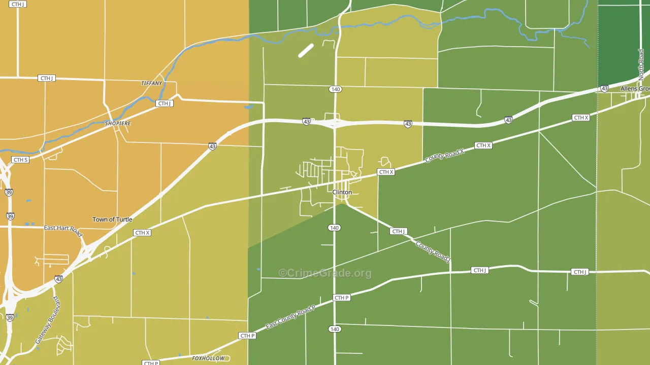 53525, WI Map of Drug-Related Crime Rates