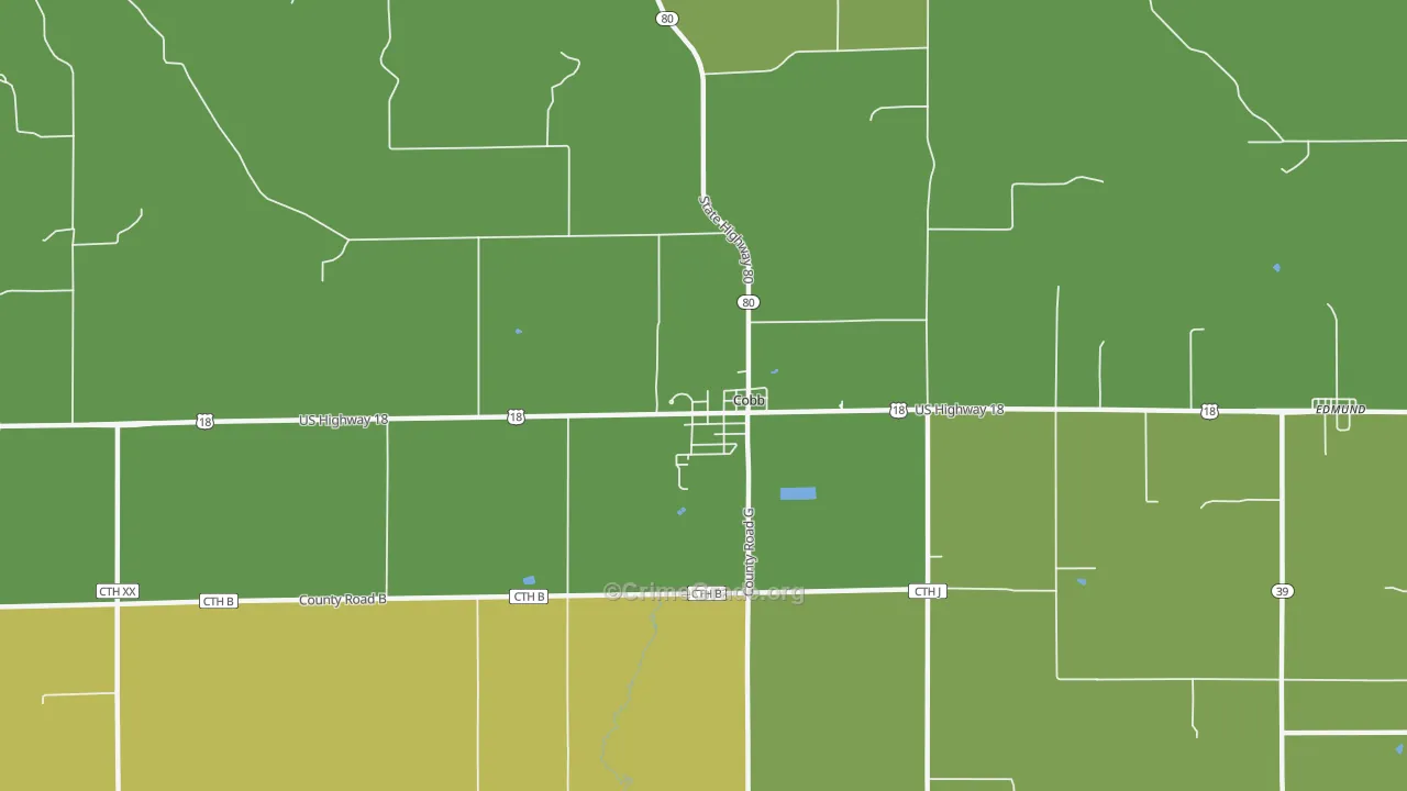 53526, WI Map of Drug-Related Crime Rates