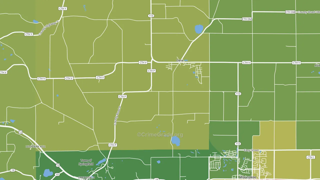53529, WI Map of Drug-Related Crime Rates