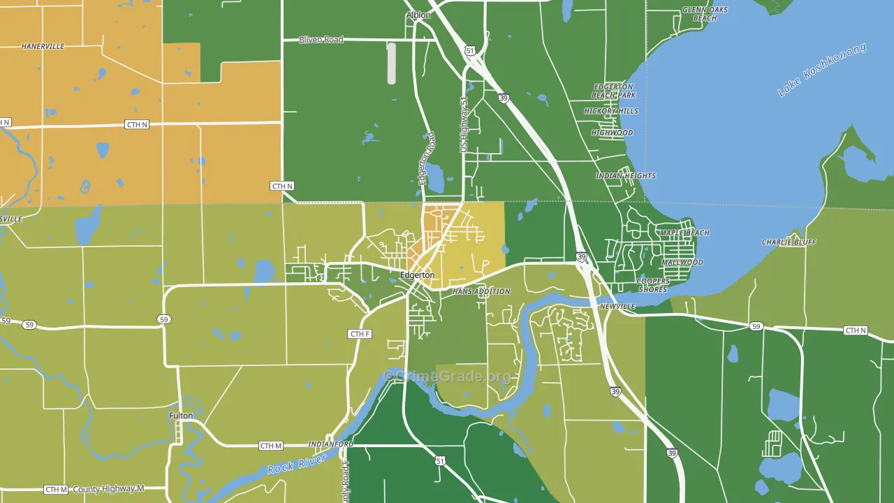53534, WI Map of Drug-Related Crime Rates