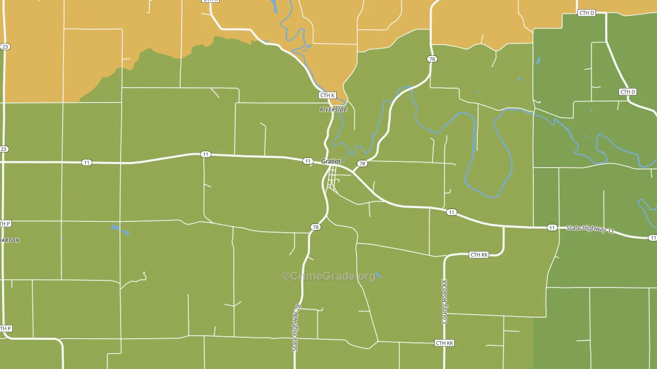 53541, WI Map of Drug-Related Crime Rates