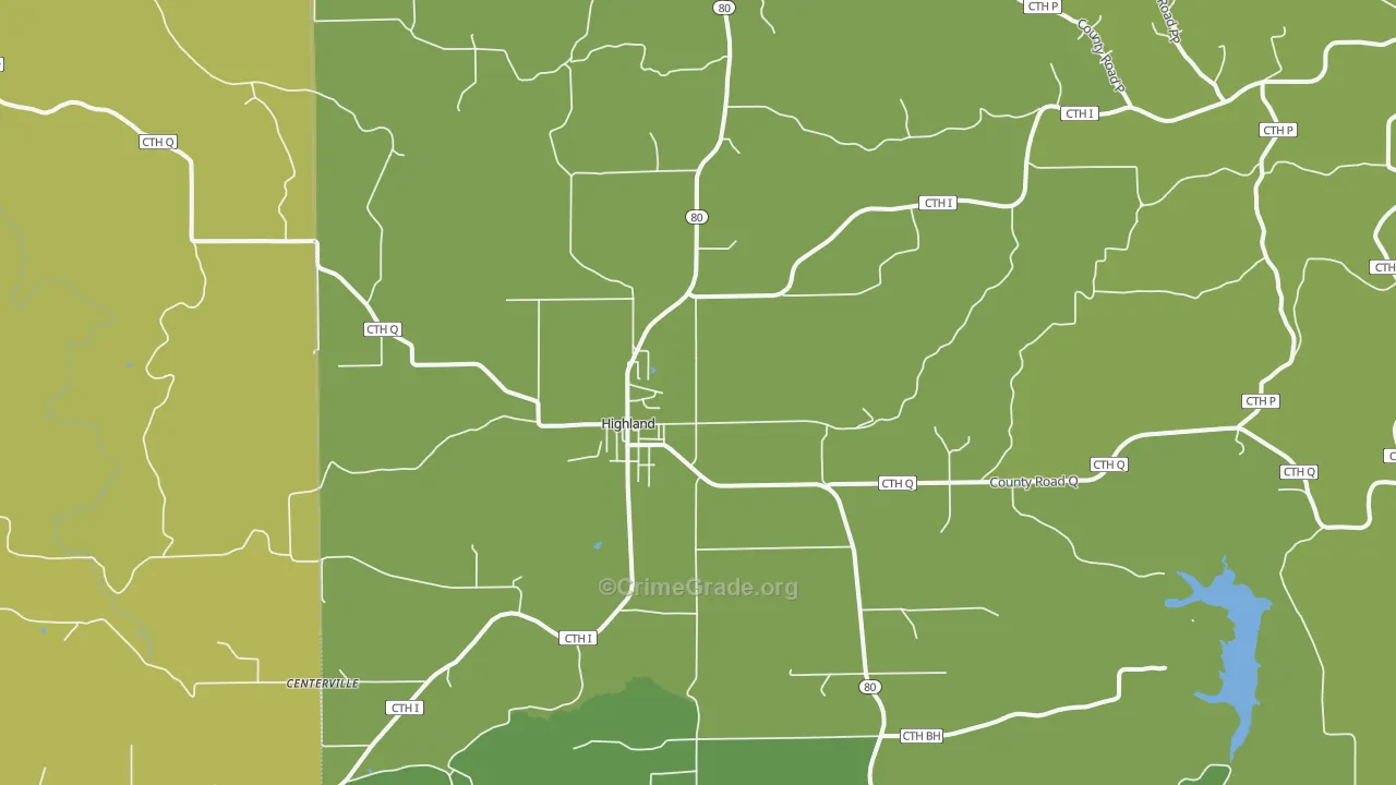 53543, WI Map of Drug-Related Crime Rates