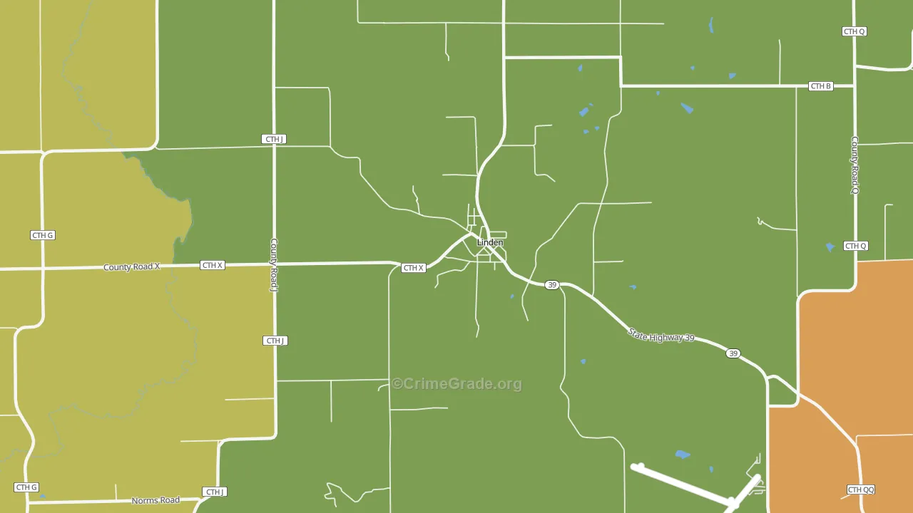 53553, WI Map of Drug-Related Crime Rates