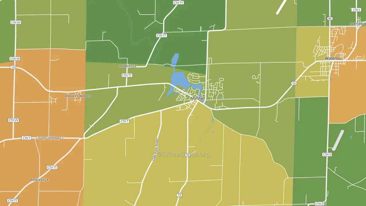 53559, WI Map of Drug-Related Crime Rates