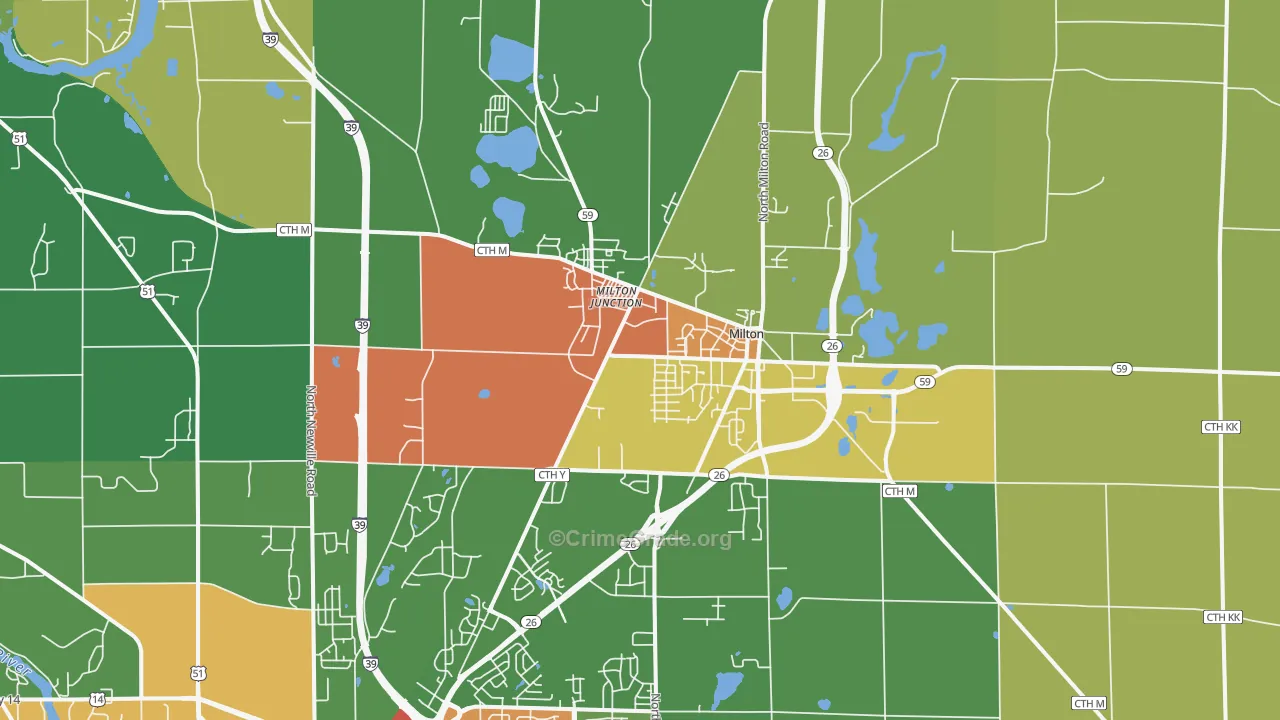 53563, WI Map of Drug-Related Crime Rates