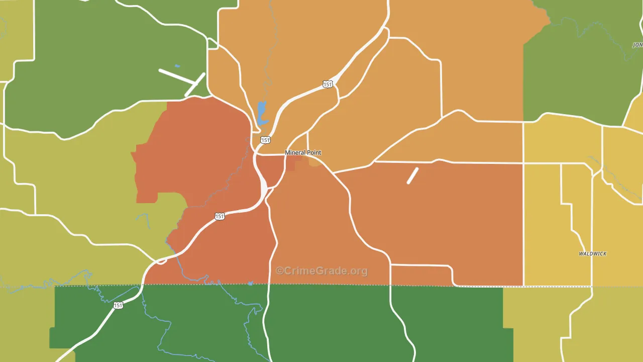 53565, WI Map of Drug-Related Crime Rates