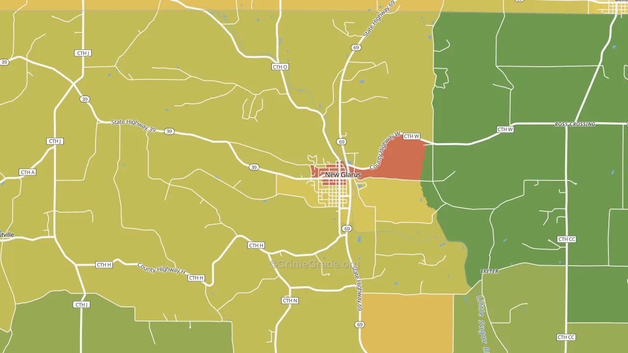 53574, WI Map of Drug-Related Crime Rates