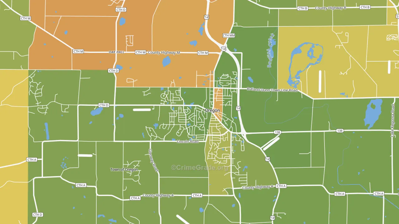53575, WI Map of Drug-Related Crime Rates