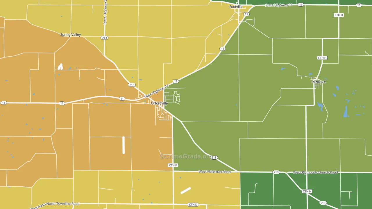 53576, WI Map of Drug-Related Crime Rates