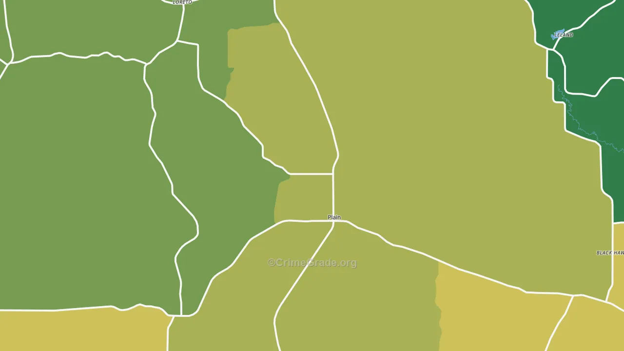 53577, WI Map of Drug-Related Crime Rates