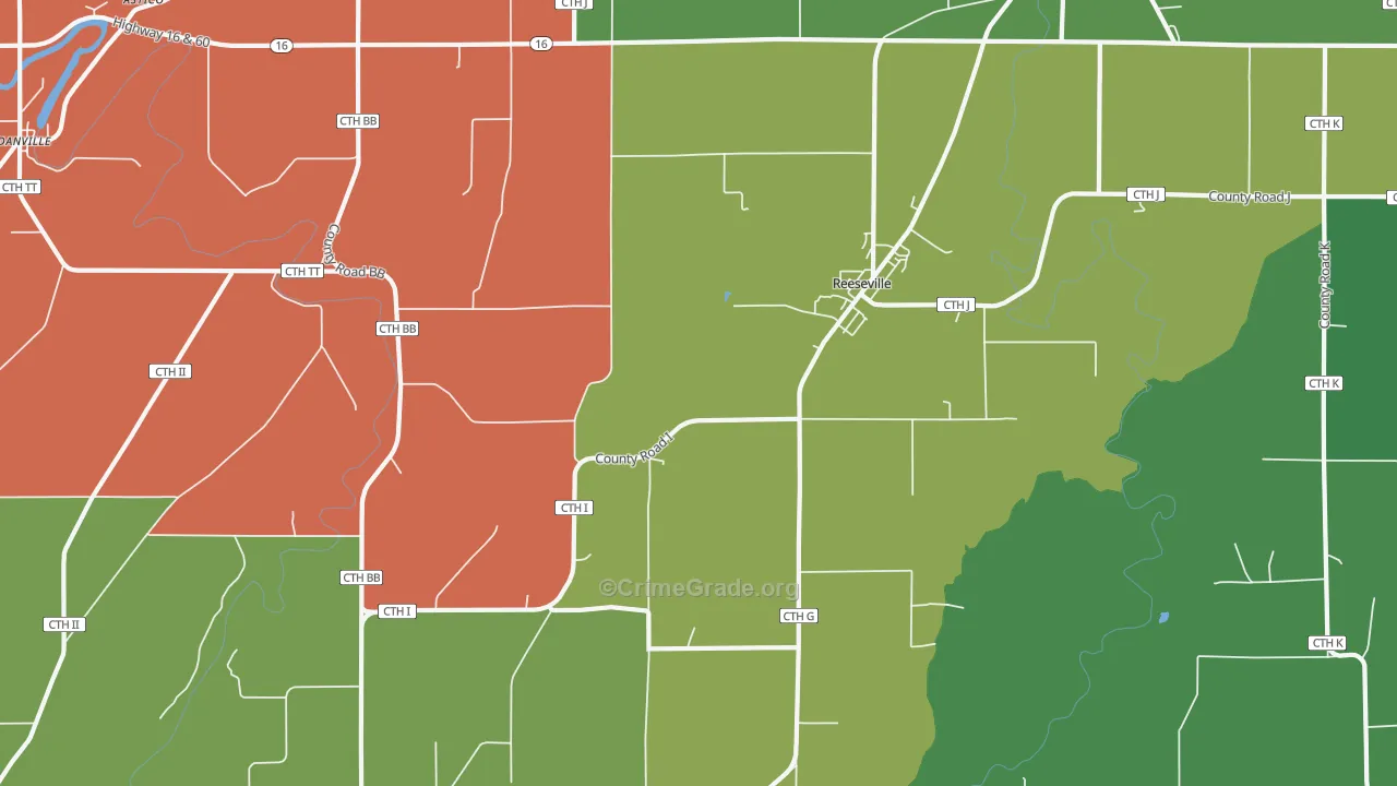53579, WI Map of Drug-Related Crime Rates