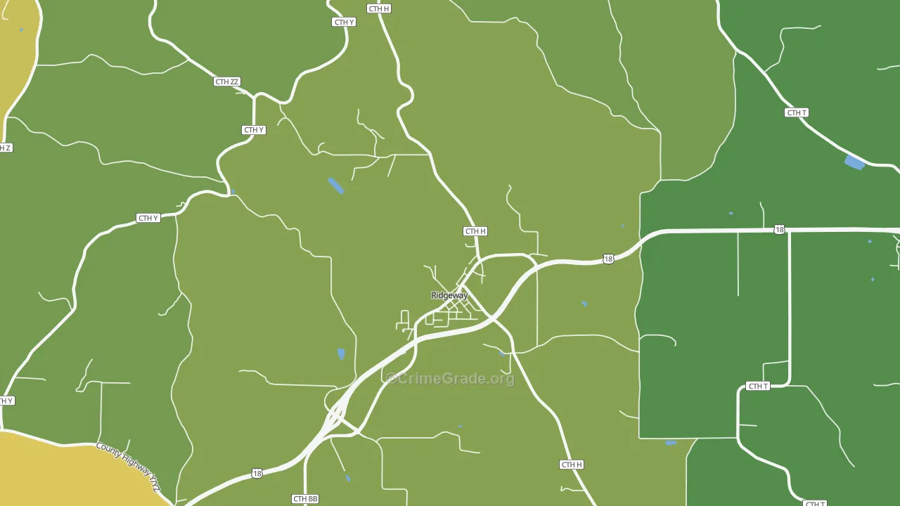 53582, WI Map of Drug-Related Crime Rates