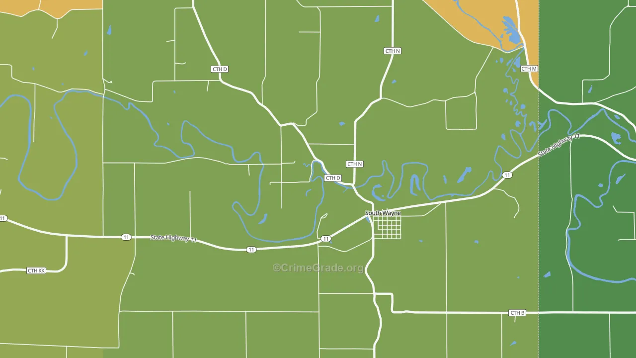 53587, WI Map of Drug-Related Crime Rates
