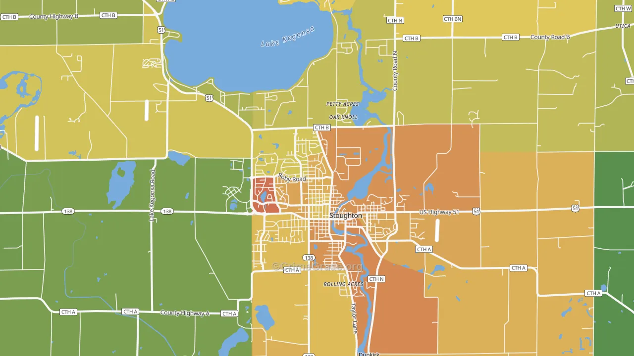 53589, WI Map of Drug-Related Crime Rates