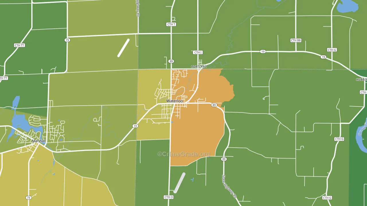 53594, WI Map of Drug-Related Crime Rates