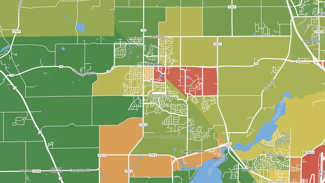 53597, WI Map of Drug-Related Crime Rates