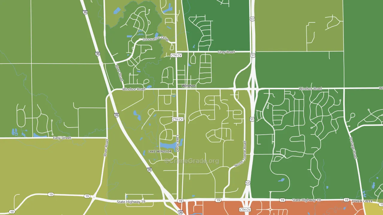 53598, WI Map of Drug-Related Crime Rates