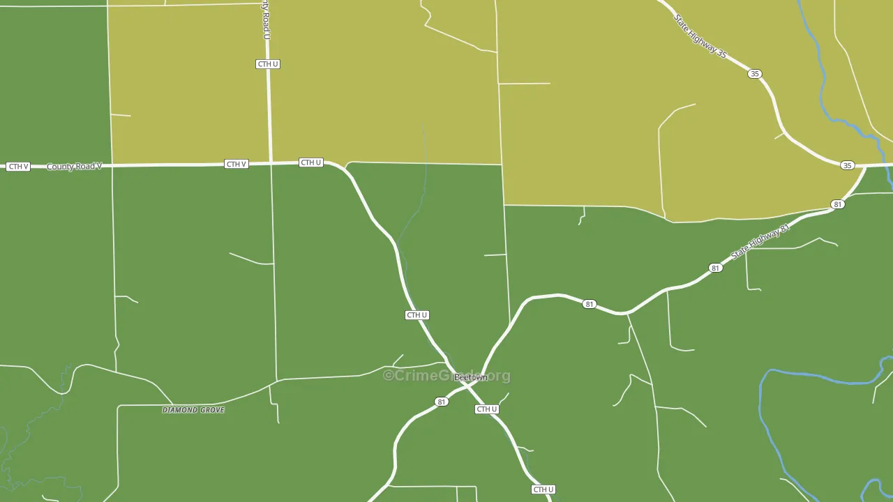 53802, WI Map of Drug-Related Crime Rates