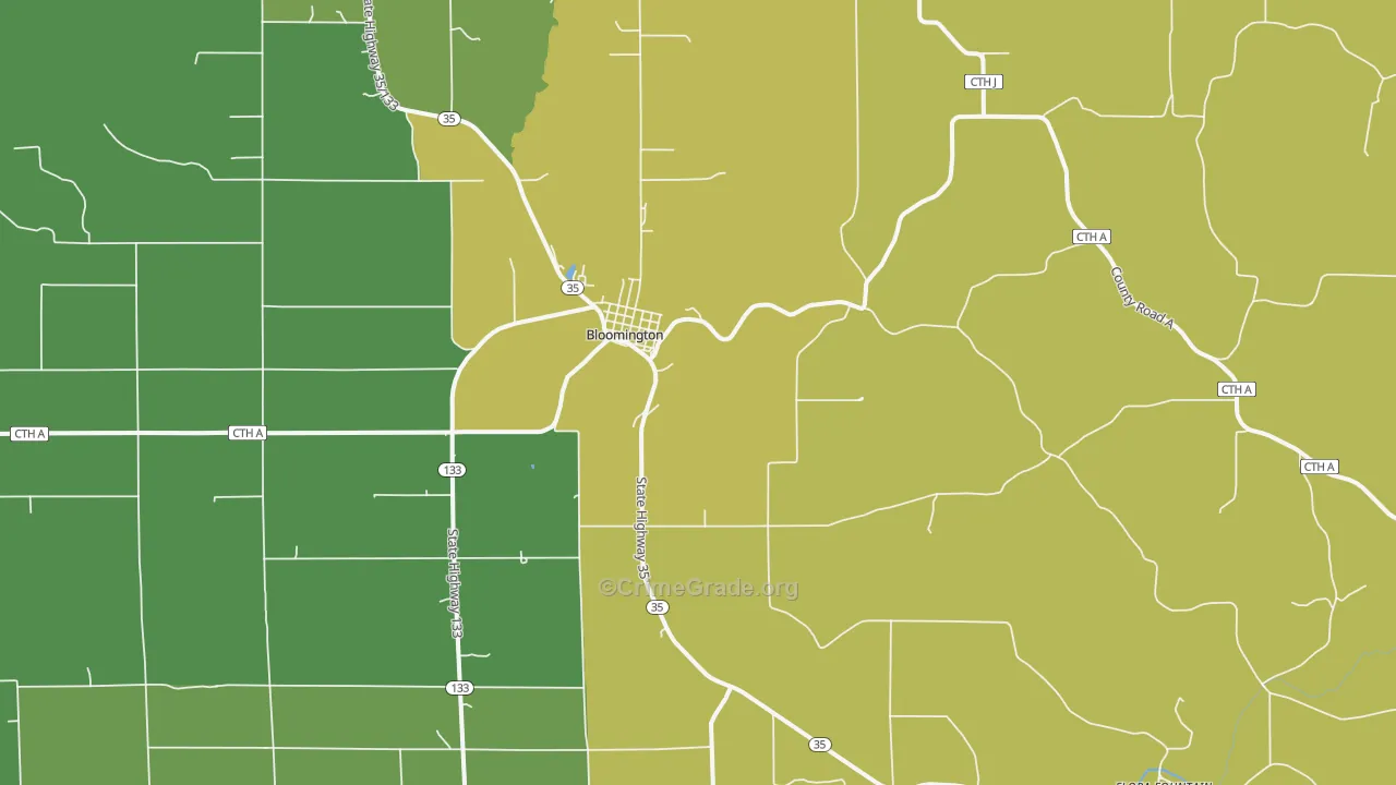 53804, WI Map of Drug-Related Crime Rates