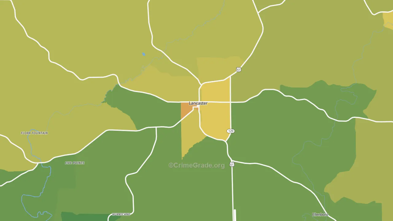53813, WI Map of Drug-Related Crime Rates