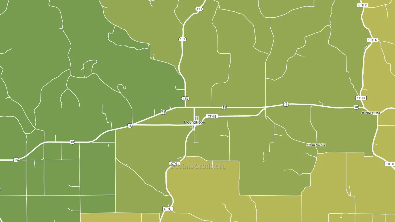 53816, WI Map of Drug-Related Crime Rates