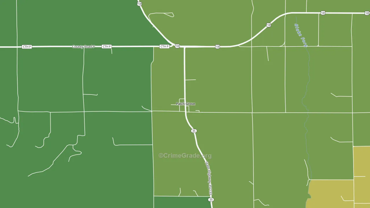 53817, WI Map of Drug-Related Crime Rates