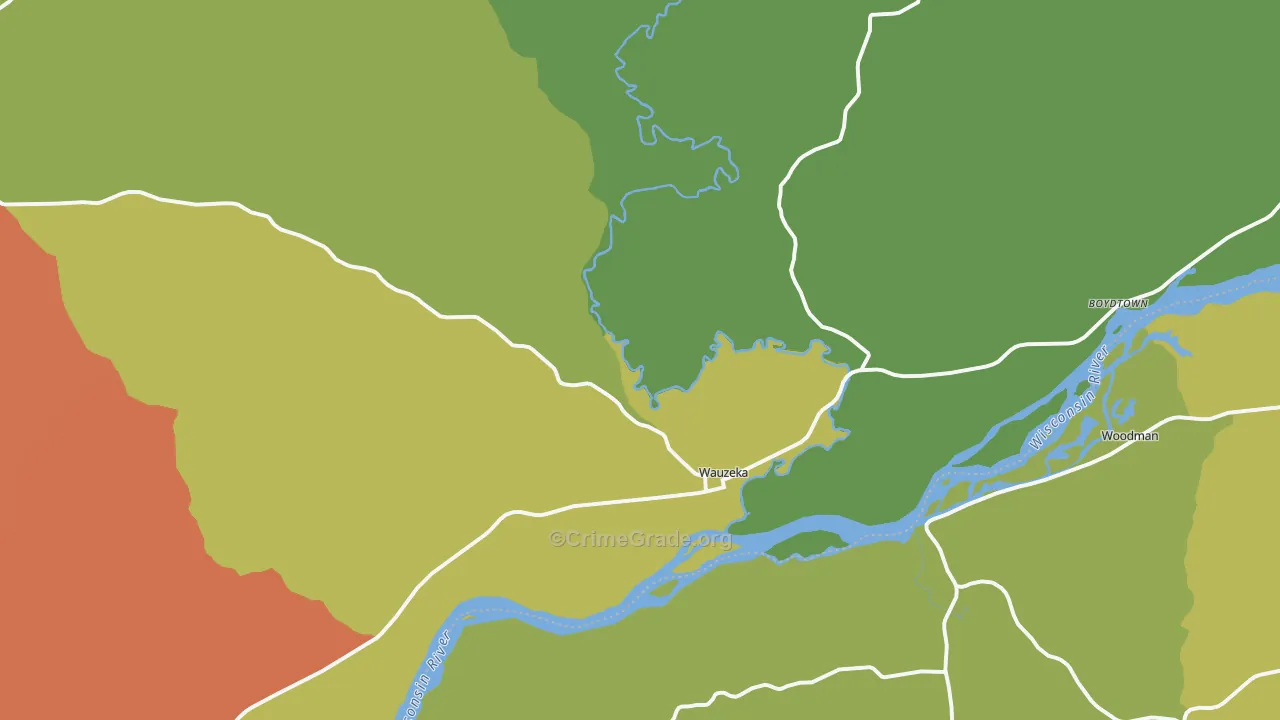 53826, WI Map of Drug-Related Crime Rates