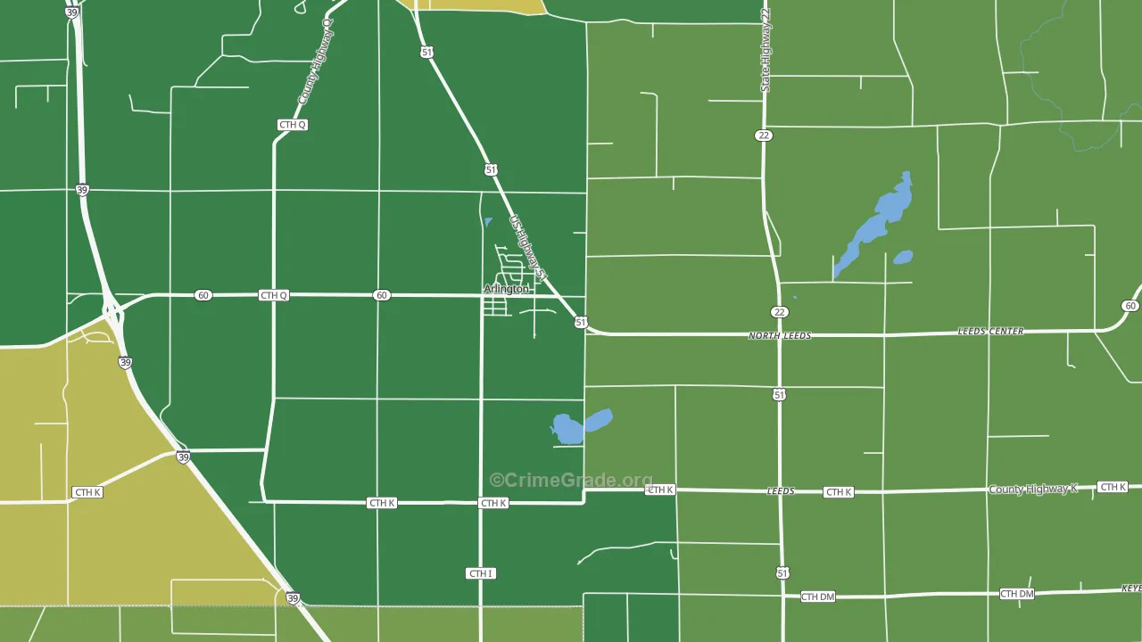 53911, WI Map of Drug-Related Crime Rates