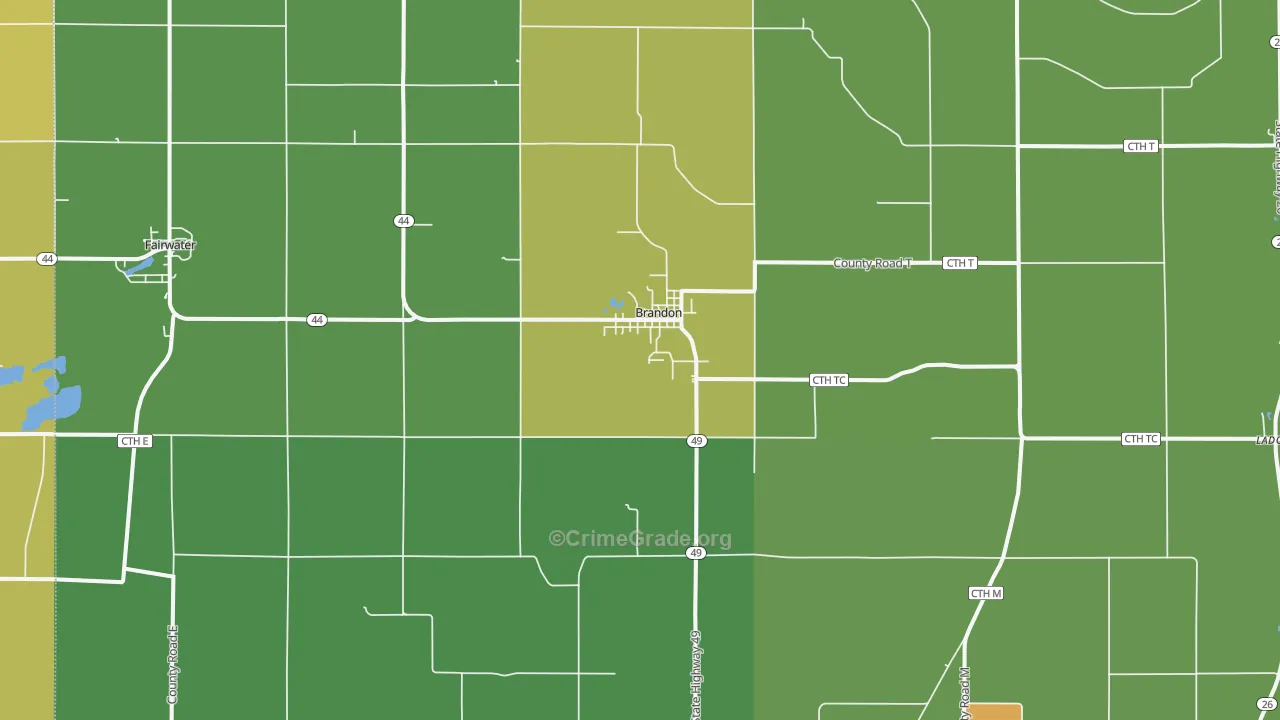 53919, WI Map of Drug-Related Crime Rates