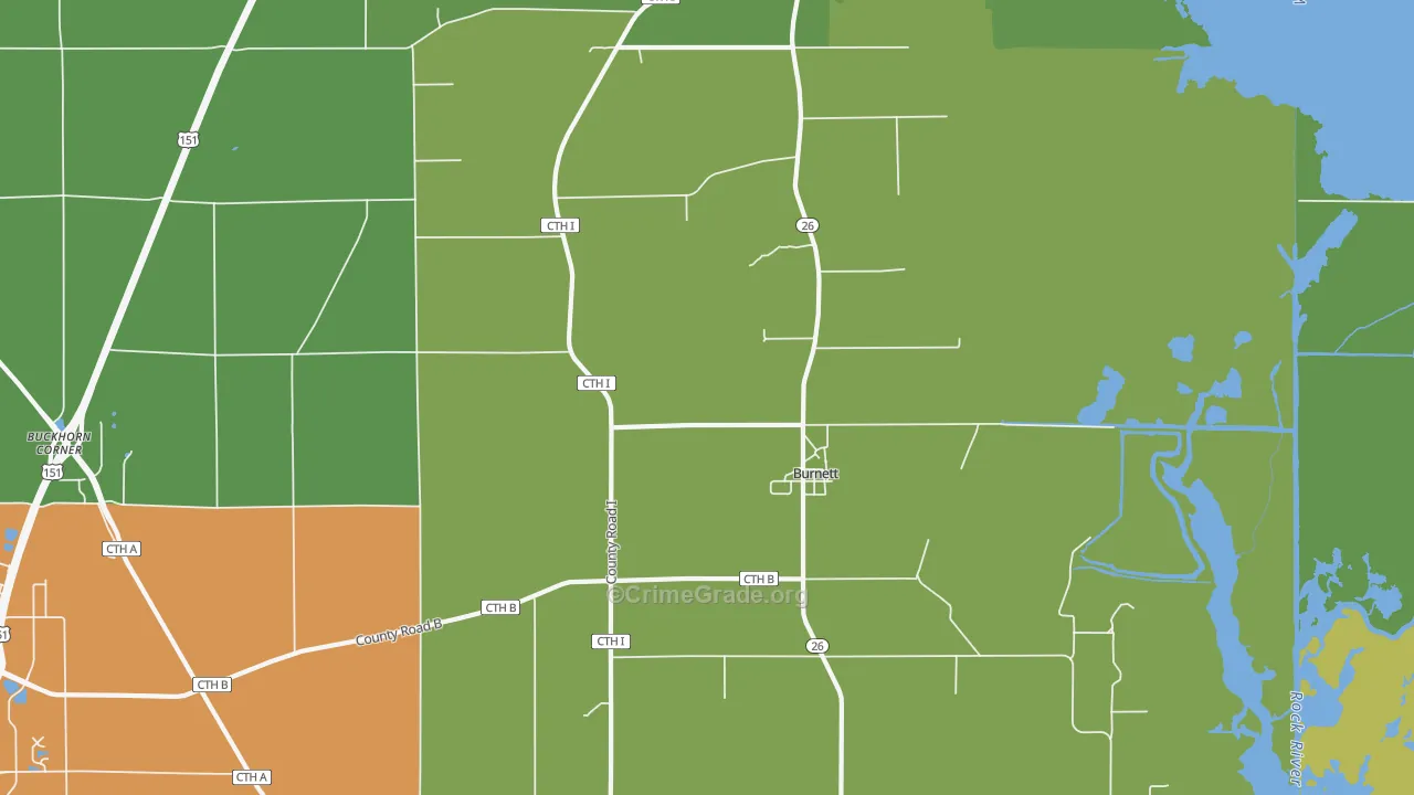 53922, WI Map of Drug-Related Crime Rates