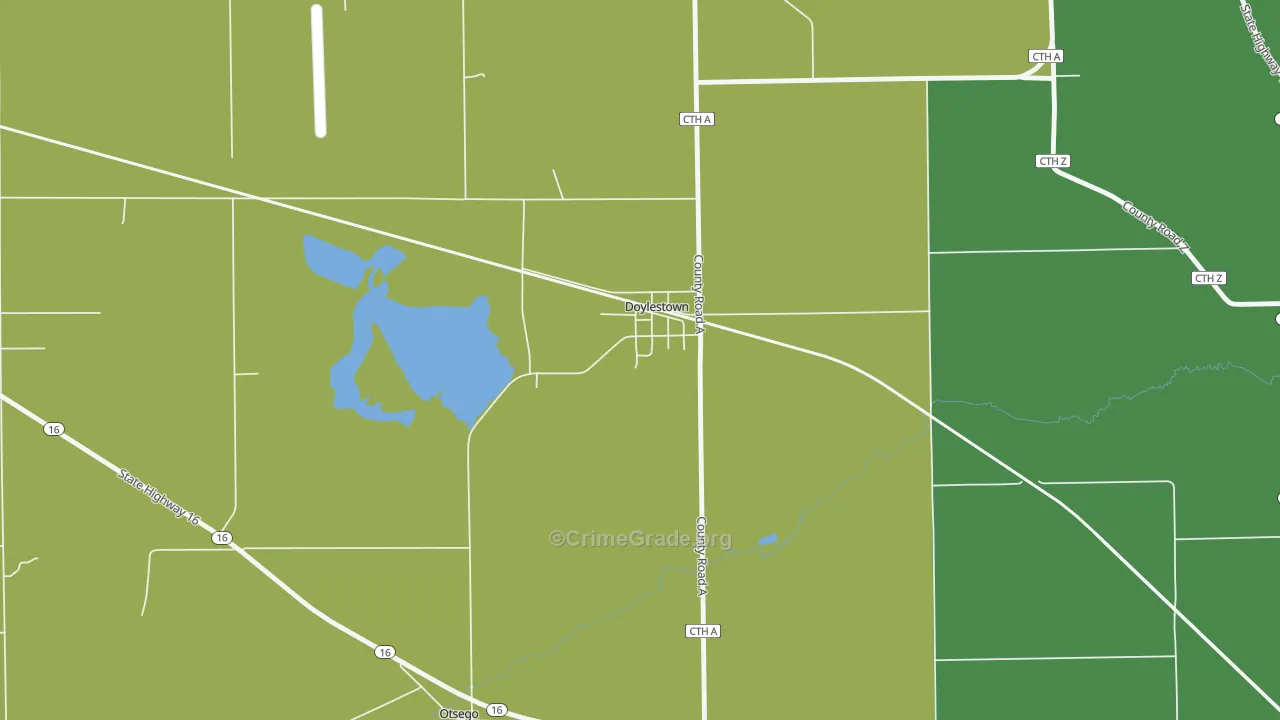 53928, WI Map of Drug-Related Crime Rates