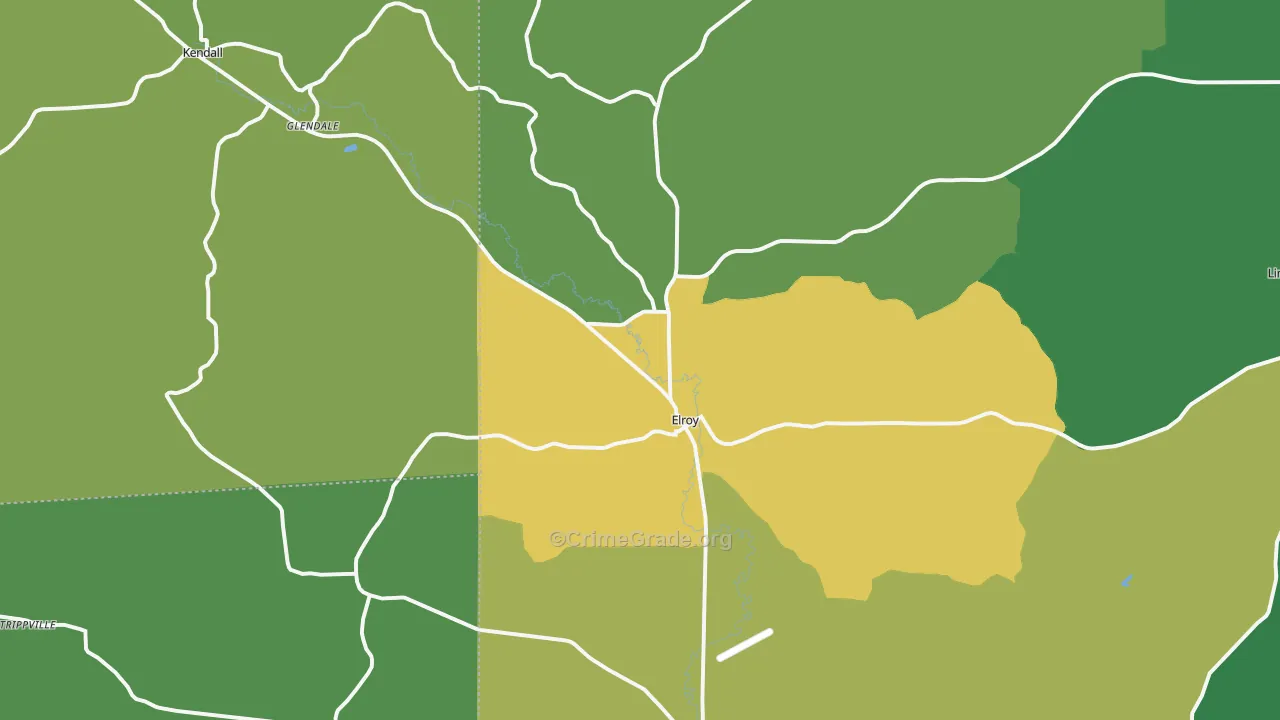 53929, WI Map of Drug-Related Crime Rates