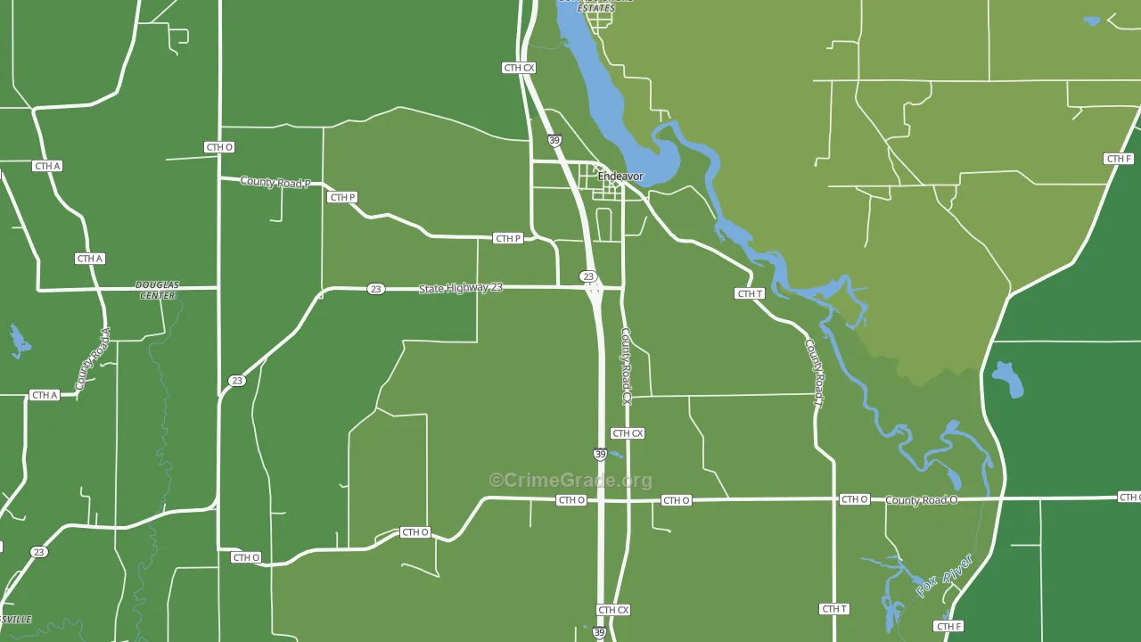 53930, WI Map of Drug-Related Crime Rates