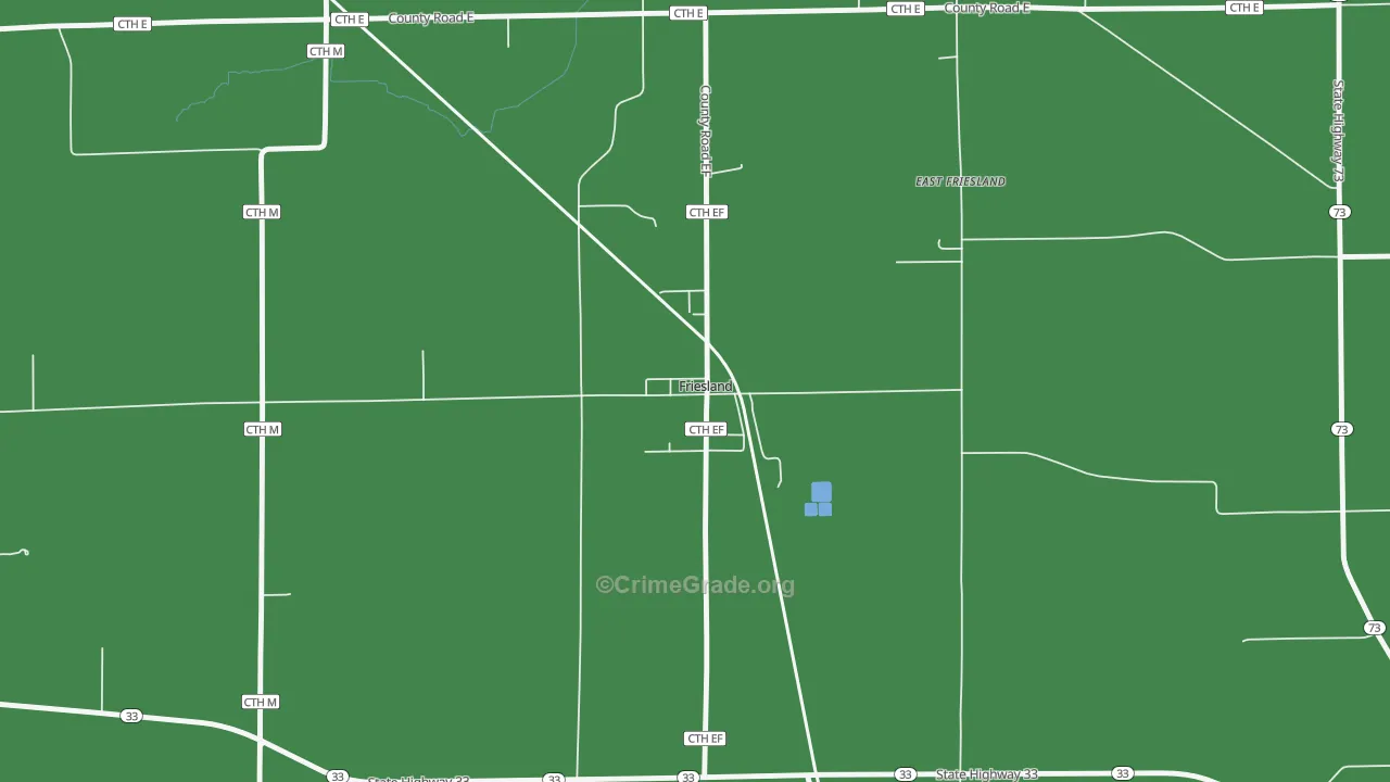 53935, WI Map of Drug-Related Crime Rates