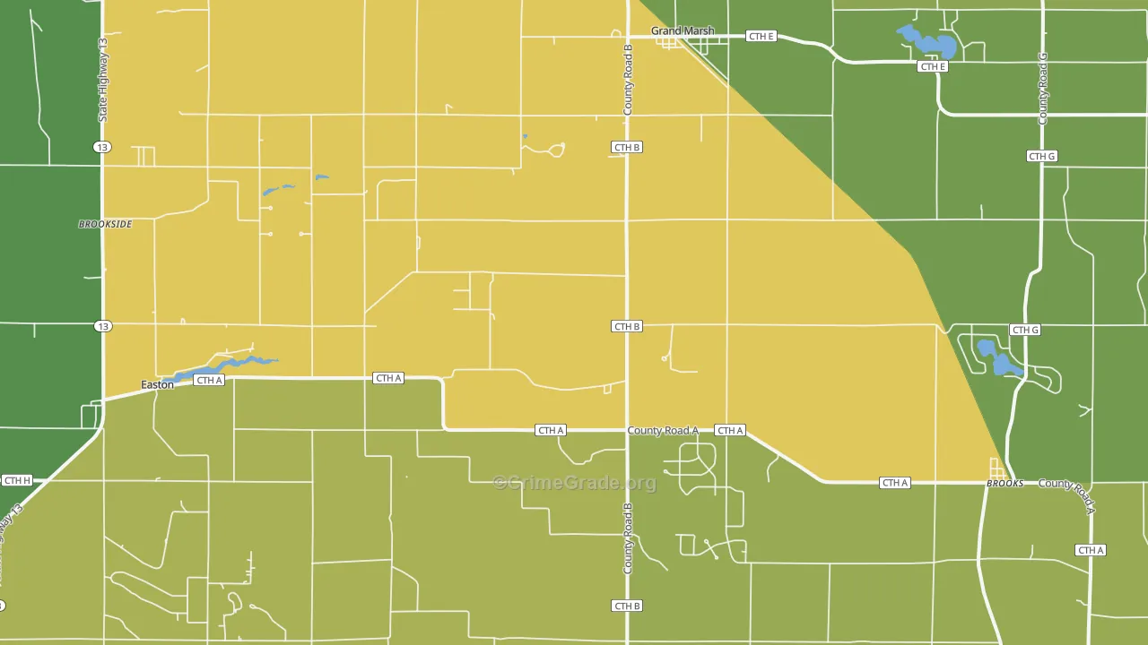 53936, WI Map of Drug-Related Crime Rates