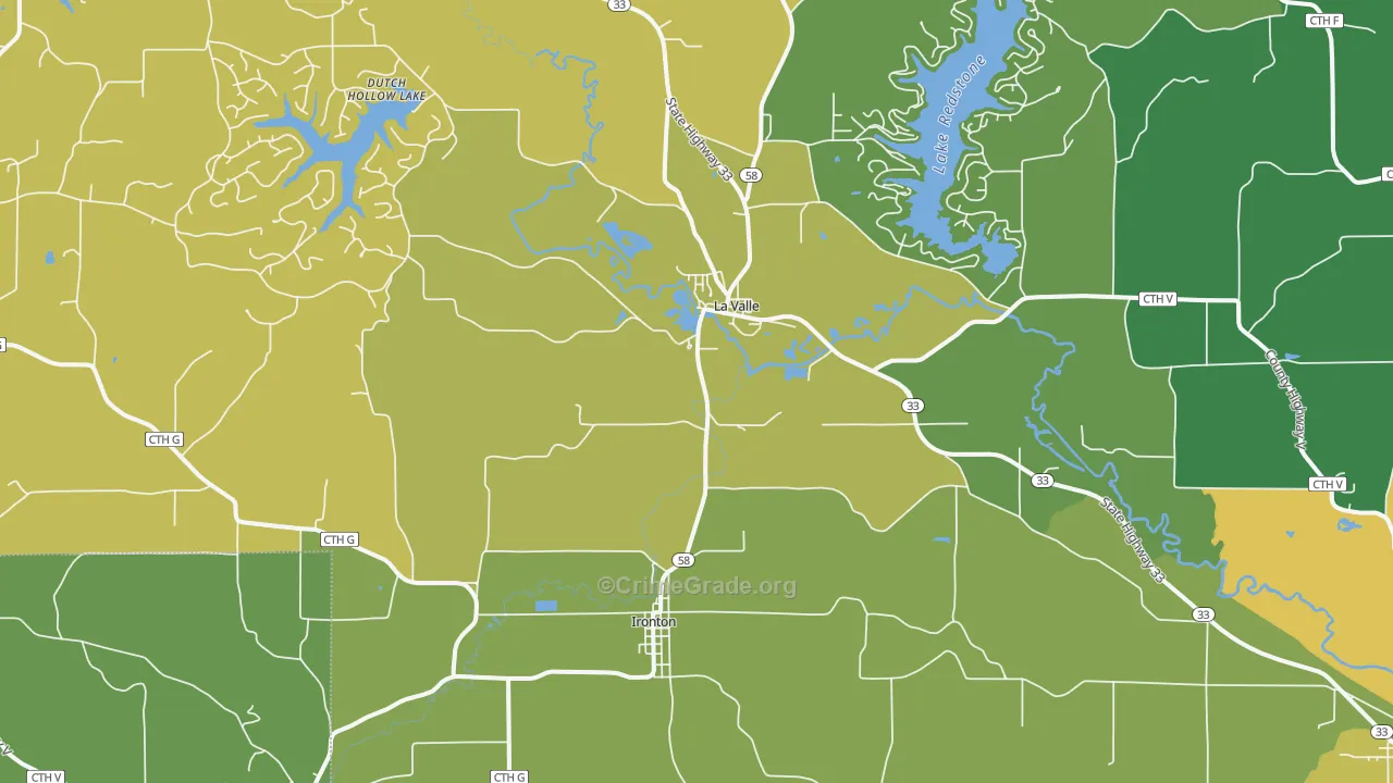 53941, WI Map of Drug-Related Crime Rates