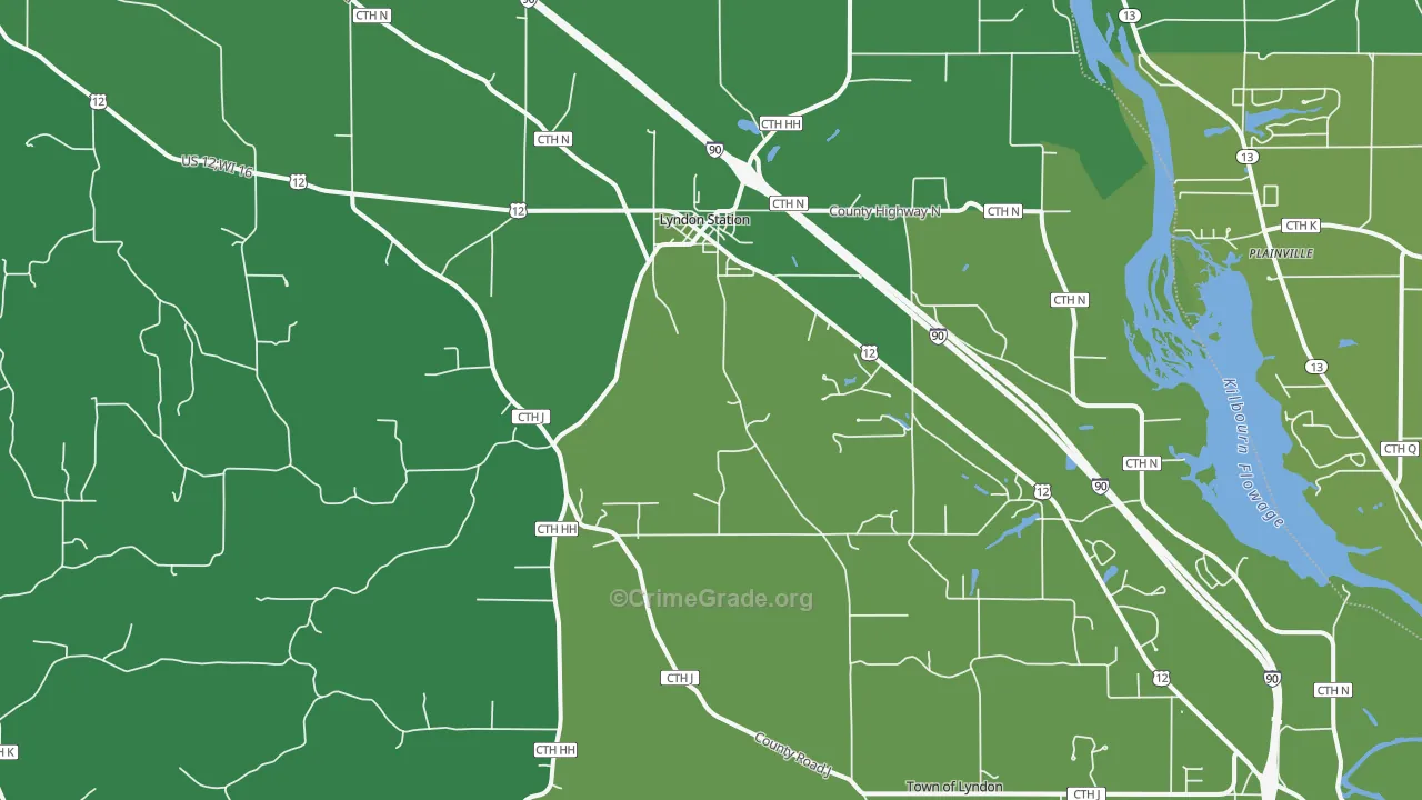 53944, WI Map of Drug-Related Crime Rates