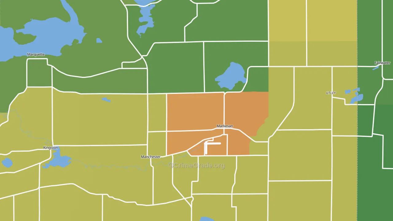 53946, WI Map of Drug-Related Crime Rates
