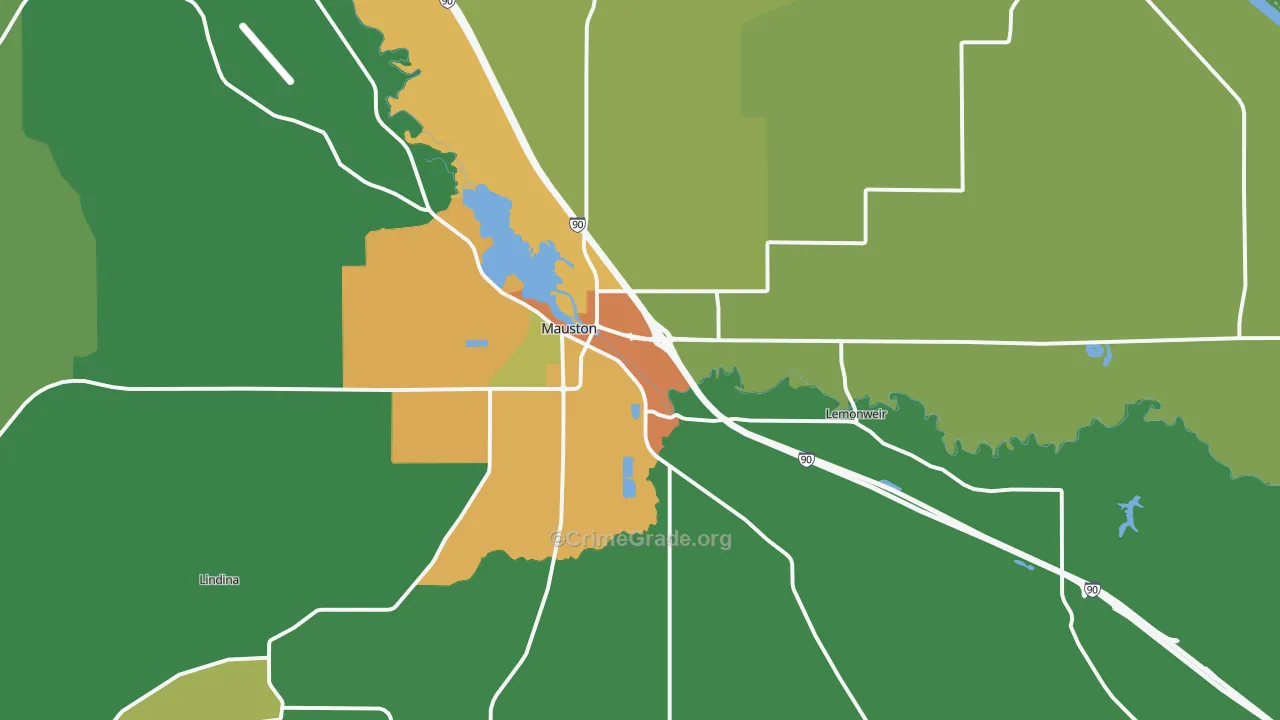 53948, WI Map of Drug-Related Crime Rates
