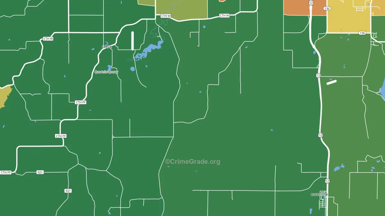 53951, WI Map of Drug-Related Crime Rates