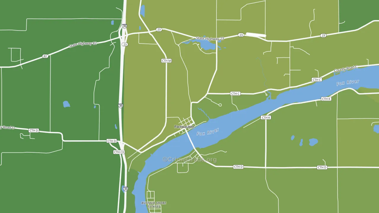 53953, WI Map of Drug-Related Crime Rates