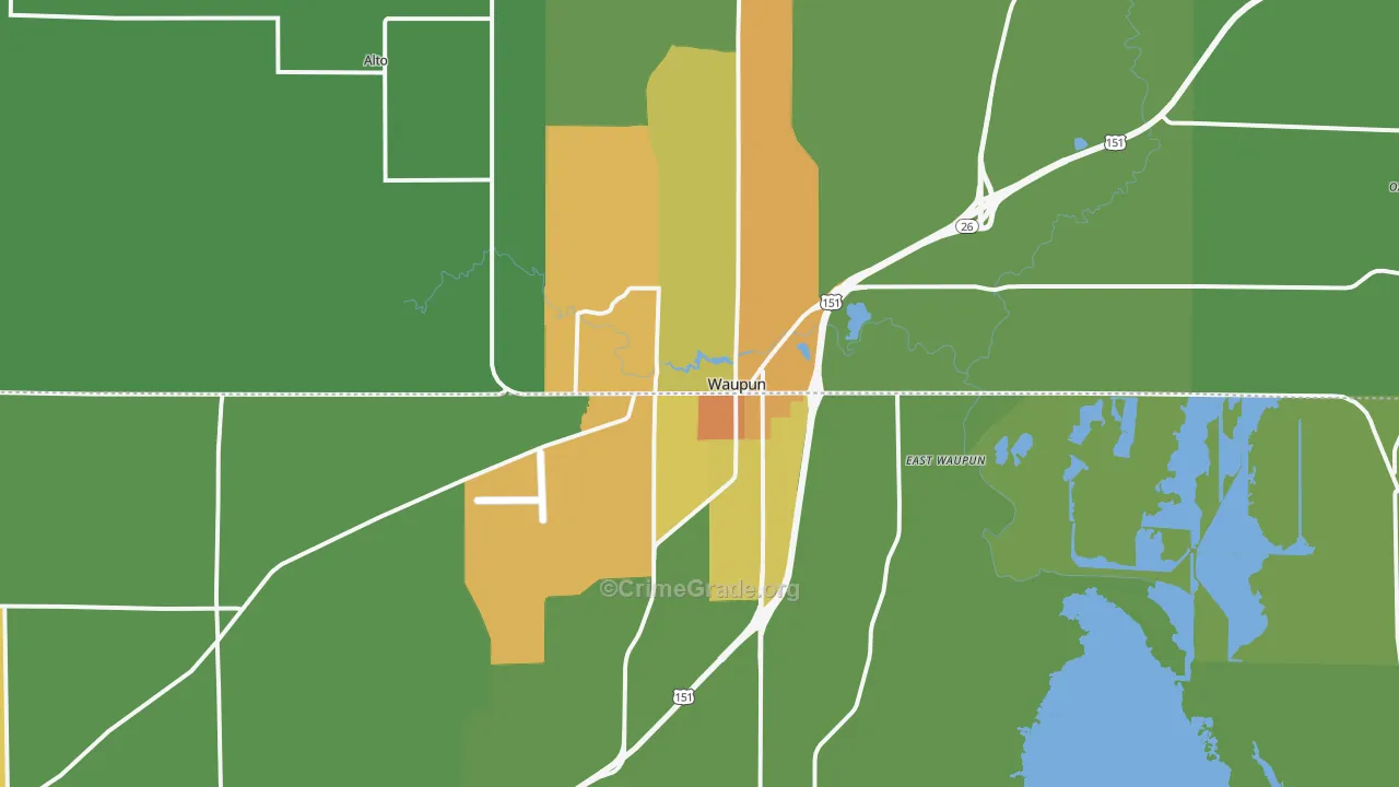53963, WI Map of Drug-Related Crime Rates