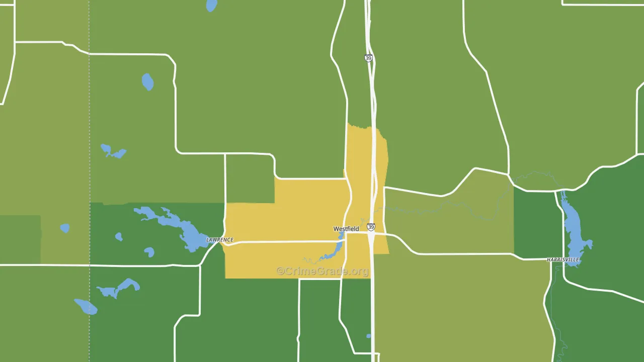 53964, WI Map of Drug-Related Crime Rates