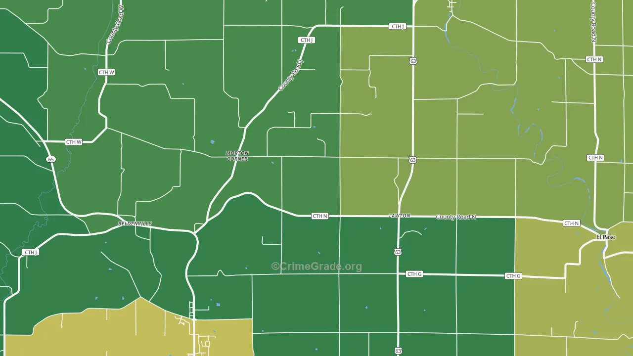 54003, WI Map of Drug-Related Crime Rates