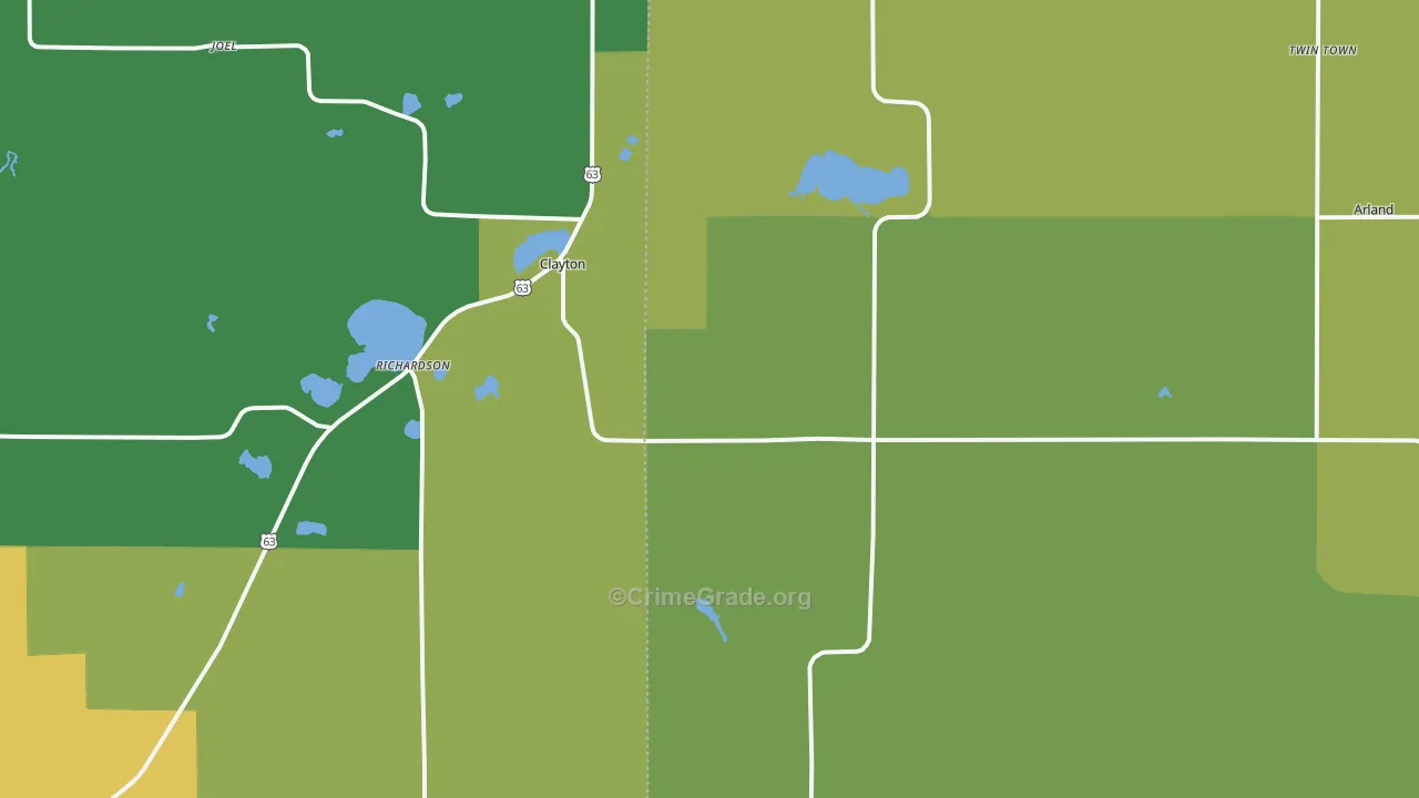 54004, WI Map of Drug-Related Crime Rates