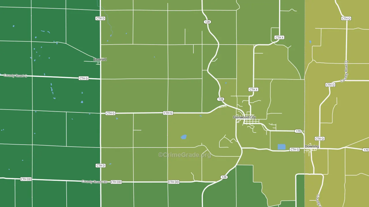 54013, WI Map of Drug-Related Crime Rates