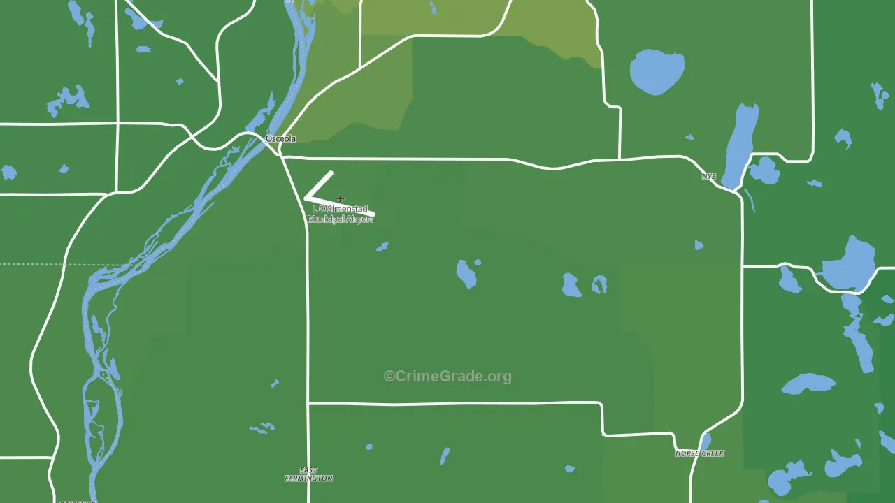 54020, WI Map of Drug-Related Crime Rates